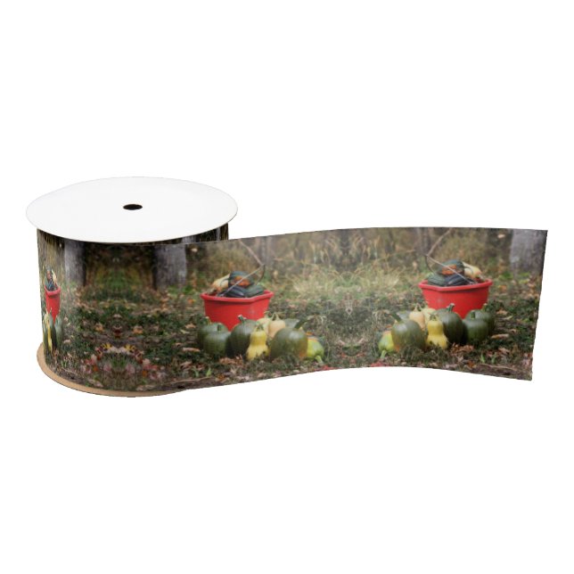 Squash Country Garden Harvest  Satin Ribbon (Spool)
