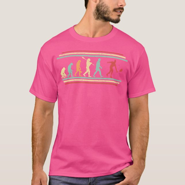Squash Evolution Squash Player With Racket Ball T-Shirt (Front)