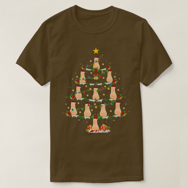 Squash Lover Xmas Lights Squash Christmas Tree  T-Shirt (Design Front)