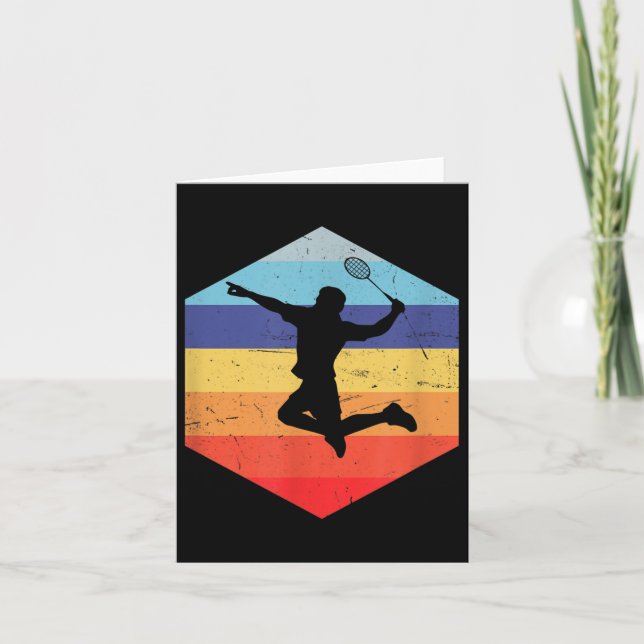 Squash Mens Badminton Player  Card (Front)