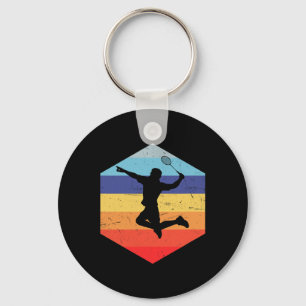 Squash Men's Badminton Player Key Ring