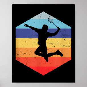 Squash Mens Badminton Player  Poster