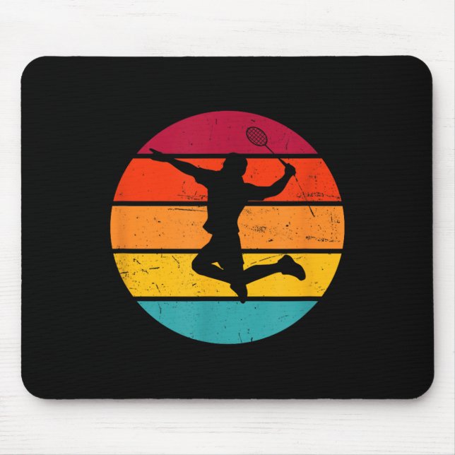 Squash Mens Badminton Shuttle Badminton Player  Mouse Mat (Front)