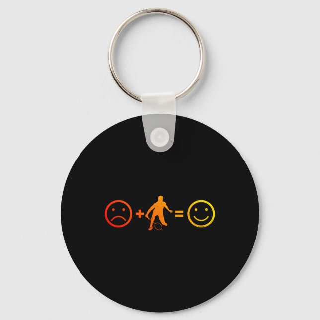Squash Men's Women's Badminton Player  Key Ring (Front)