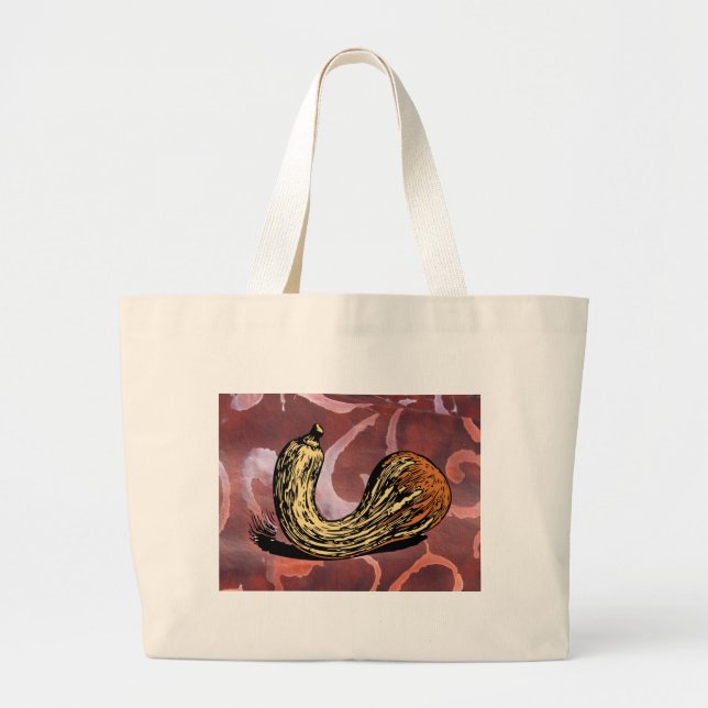 Squash on Red Pattern Large Tote Bag (Front)