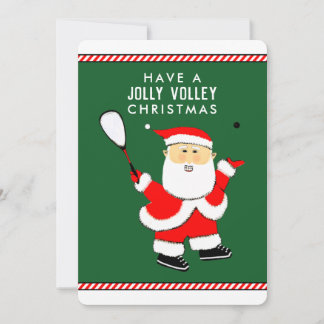 Squash Player Christmas Holiday Card