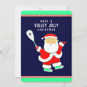 Squash Player Christmas Holiday Card