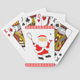 Squash Player Christmas Holiday Playing Cards