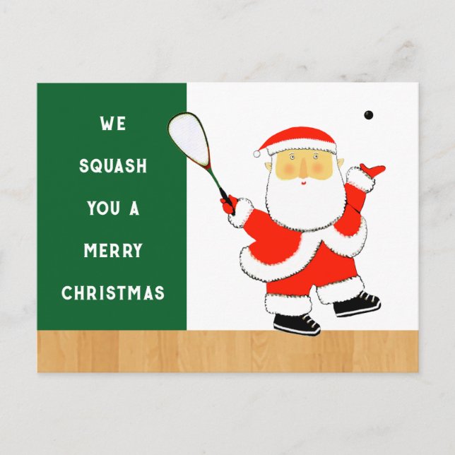 Squash Player Christmas Holiday Sports Cards (Front)