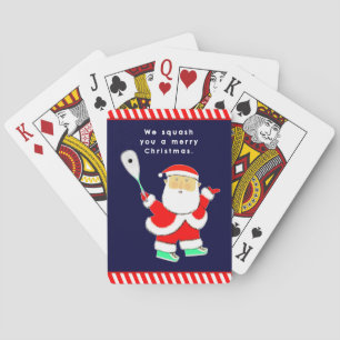 Squash Player Christmas Playing Cards