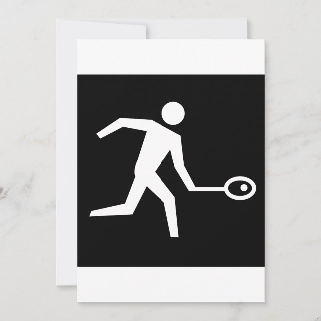 Squash Player Icon Invitation (Front)