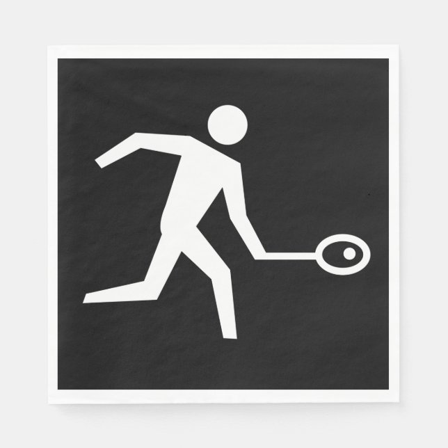 Squash Player Icon Napkin (Front)
