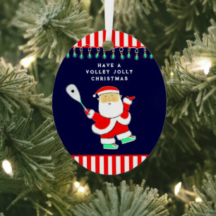 Squash Player Sports Gift Metal Tree Decoration
