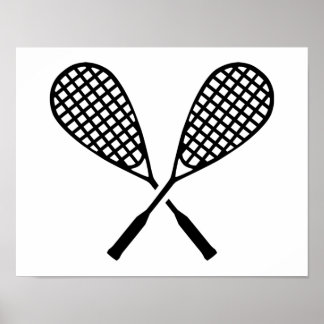 Squash rackets poster