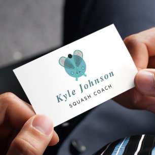 Squash Racquetball Coach Sports Instructor Teacher Business Card