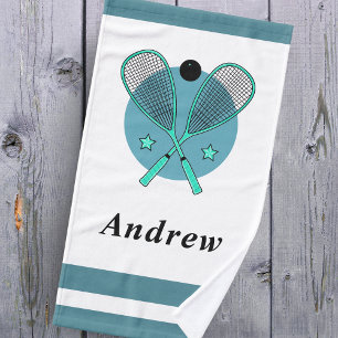 Squash Racquetball Rackets Player Coach Kids Name Hand Towel