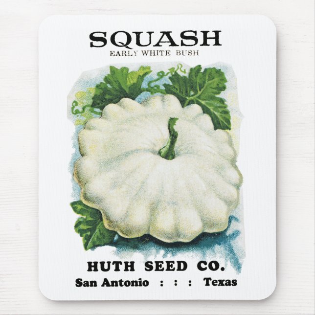 Squash Seed Packet Label Mouse Mat (Front)