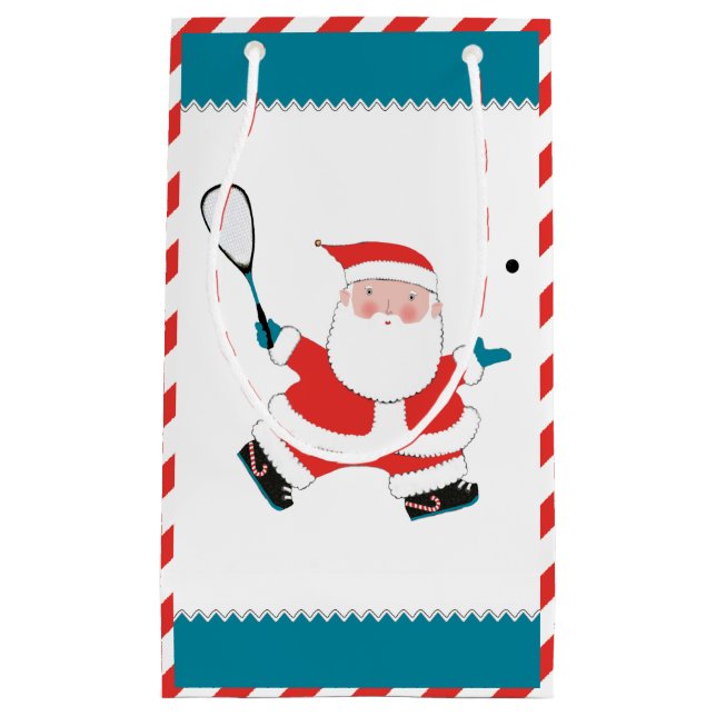 Squash Sports Christmas Small Gift Bag (Front)