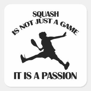 Squash  sports designs square sticker