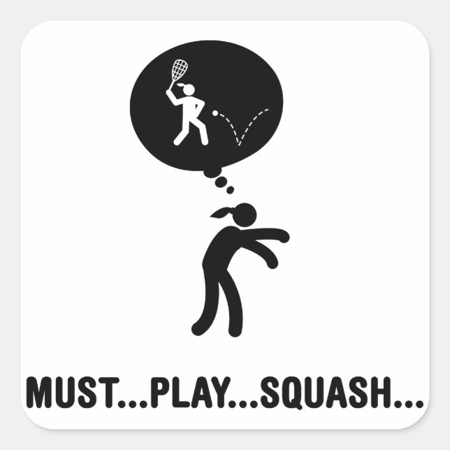 Squash Square Sticker (Front)