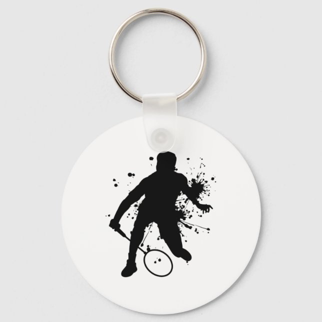 Squash Women's Badminton Player For Men  Key Ring (Front)