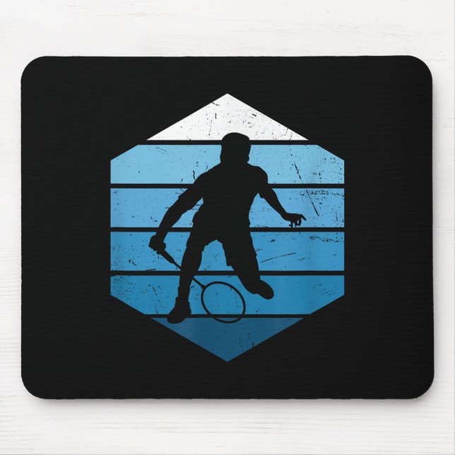 Squash Womens Mens Badminton Player Shuttle  Mouse Mat (Front)