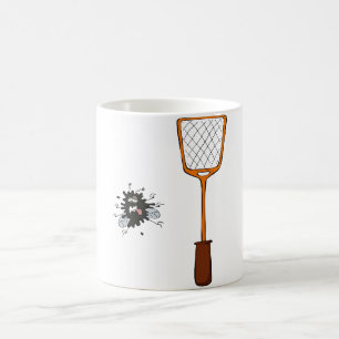 Squashed Fly and Fly Swatter Dead Bug Humour Coffee Mug