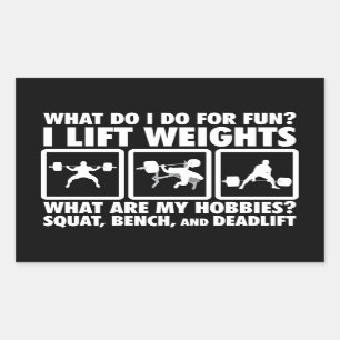 Squat, Bench, Deadlift - Powerlifting Motivational Rectangular Sticker