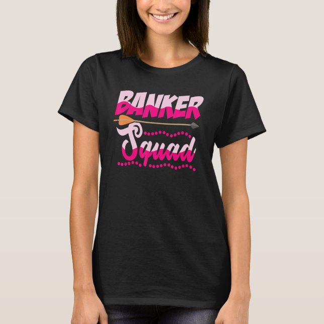 Squat Graphic Bank Clerk Bookkeeper Bank Employee  T-Shirt (Front)