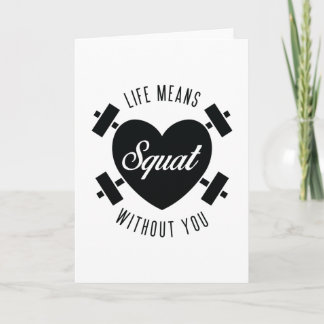 Squat Gym Love Valentine's Day Card