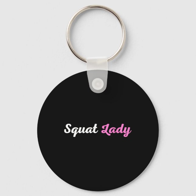 Squat Lady  Key Ring (Front)
