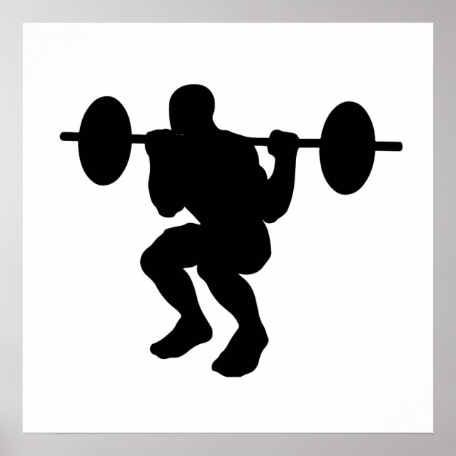 Squat Silhouette Poster (Front)