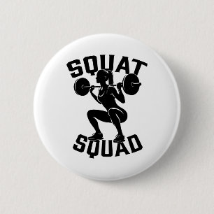 Squat Squad Workout Partner Trainer Coach Bodybuil 6 Cm Round Badge