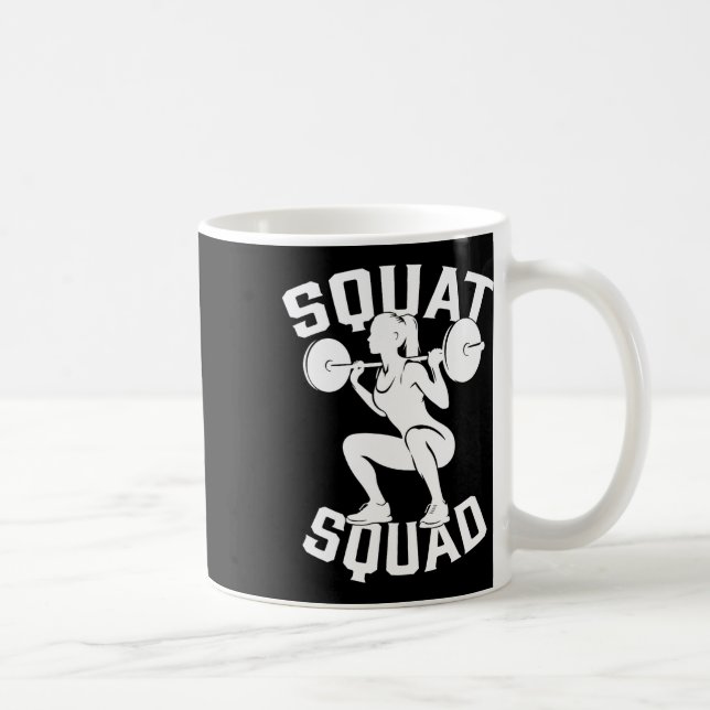 Squat Squad Workout Partner Trainer Coach Bodybuil Coffee Mug (Right)