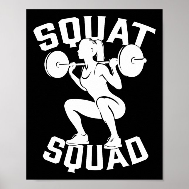 Squat Squad Workout Partner Trainer Coach Bodybuil Poster (Front)