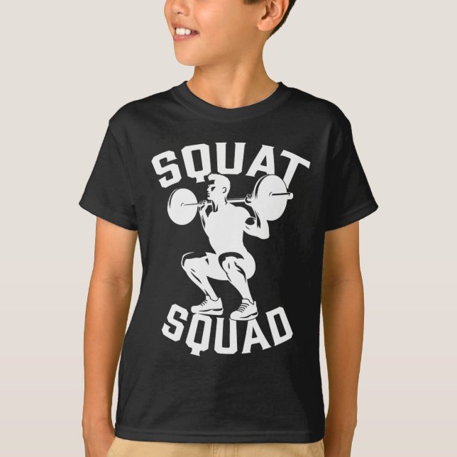 Squat Squad Workout Partner Trainer Coach Bodybuil T-Shirt (Front)