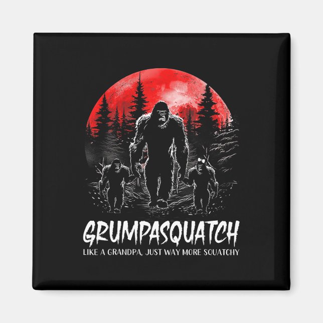 Squatch Funny Bigfoot Dad Sasquatch Yeti Fathers D Magnet (Front)