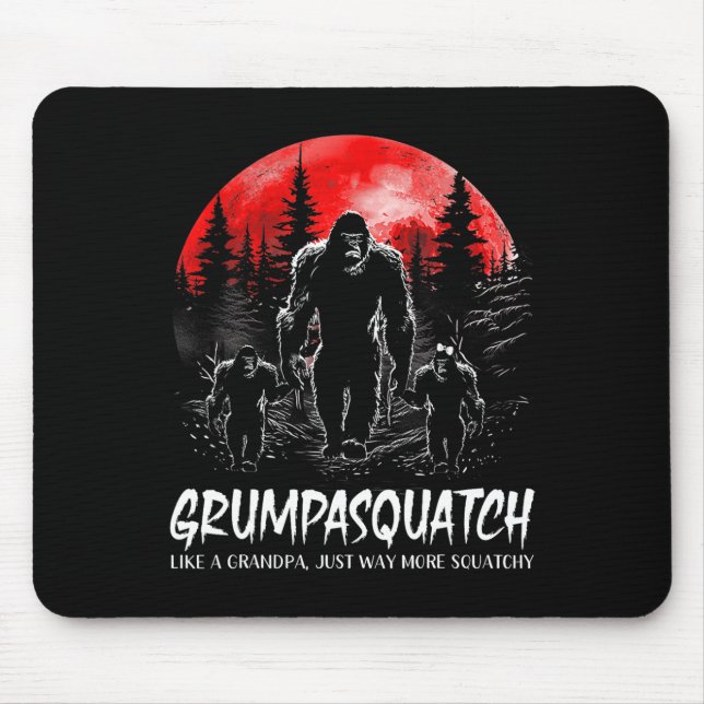 Squatch Funny Bigfoot Dad Sasquatch Yeti Fathers D Mouse Mat (Front)