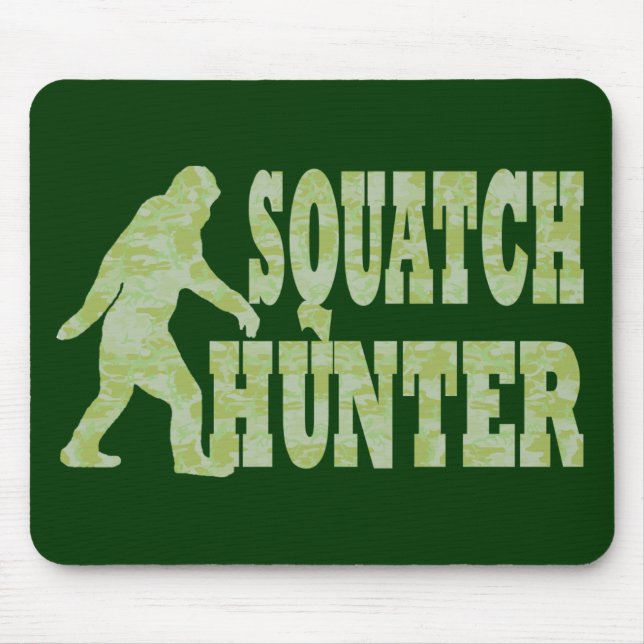 Squatch hunter on camouflage mouse mat (Front)