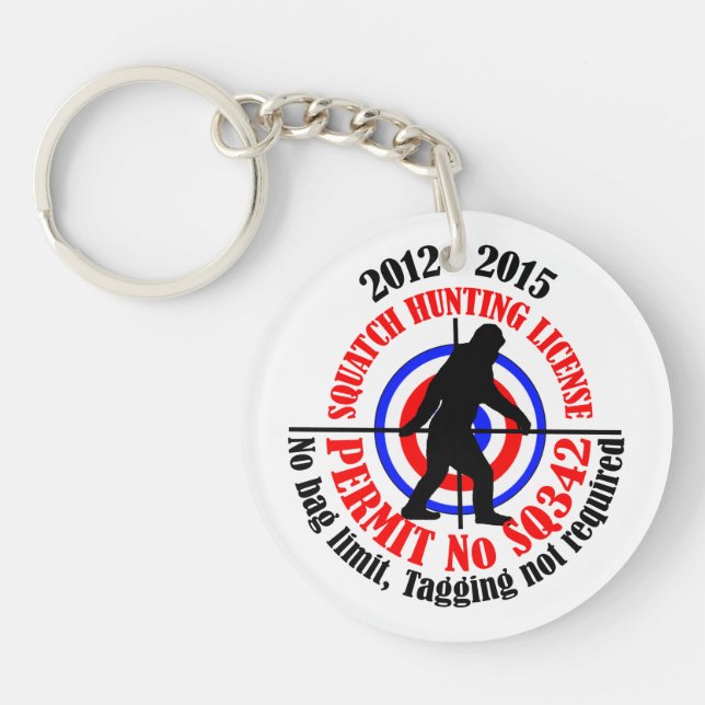 squatch hunting permit key ring (Front)