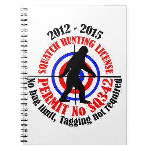 squatch hunting permit notebook