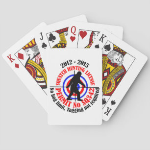 squatch hunting permit playing cards