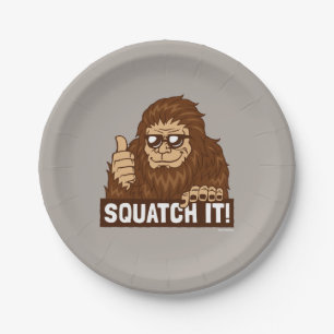 Squatch It Paper Plate