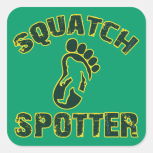 Squatch Spotter Square Sticker