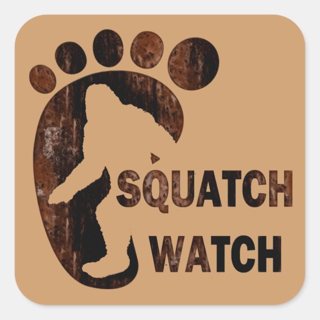 Squatch Watch Square Sticker (Front)