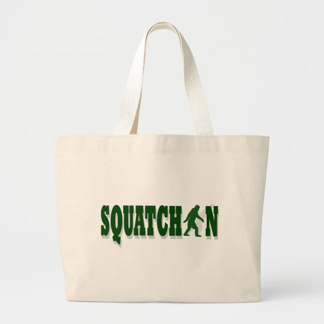 Squatchin Large Tote Bag (Front)