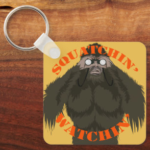 Squatchin' Watchin' Bigfoot Love Key Ring