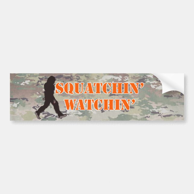Squatchin' Watching Two Bumper Sticker (Front)