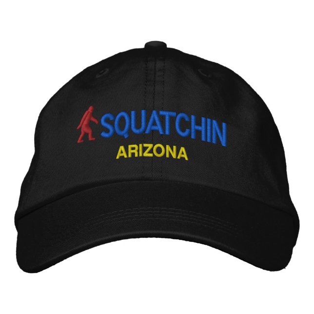 Squatchin & your state personalised embroidered hat (Front)