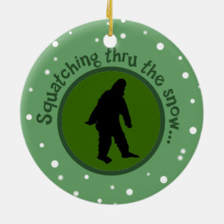 Squatching Thru the Snow Sasquatch Tree Ornament